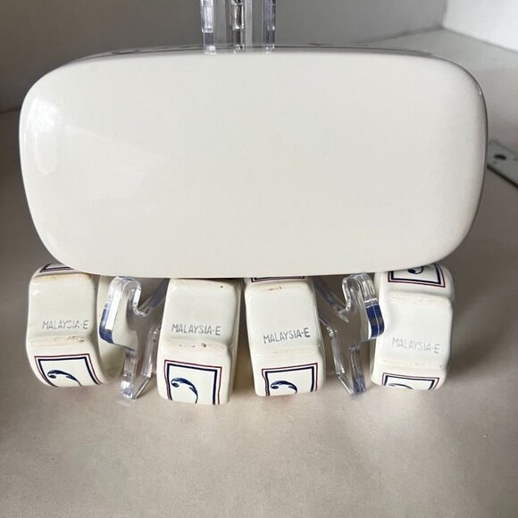 Mikasa Intaglio Annette Replacement 4 Ceramic Napkin Rings & Butter Dish LID - Picture 2 of 3